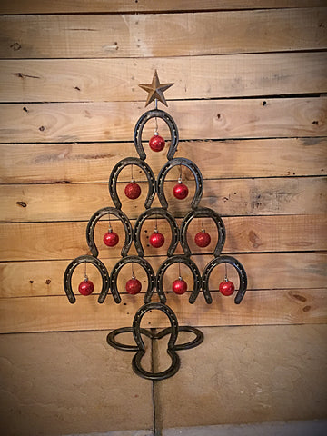 Rustic Horseshoe Large Christmas Tree