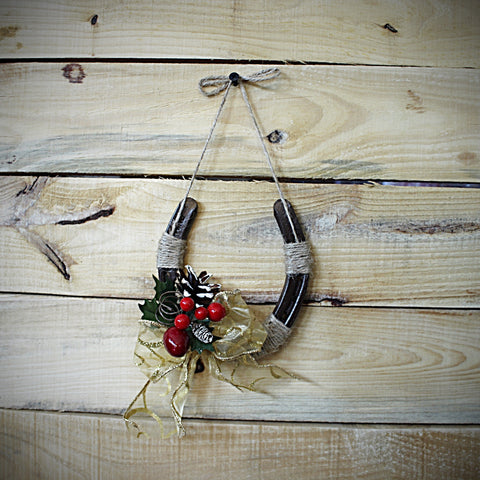 Christmas Holiday Horseshoe Decor