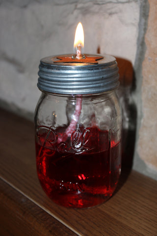 Rustic Pint Size Oil Lamp