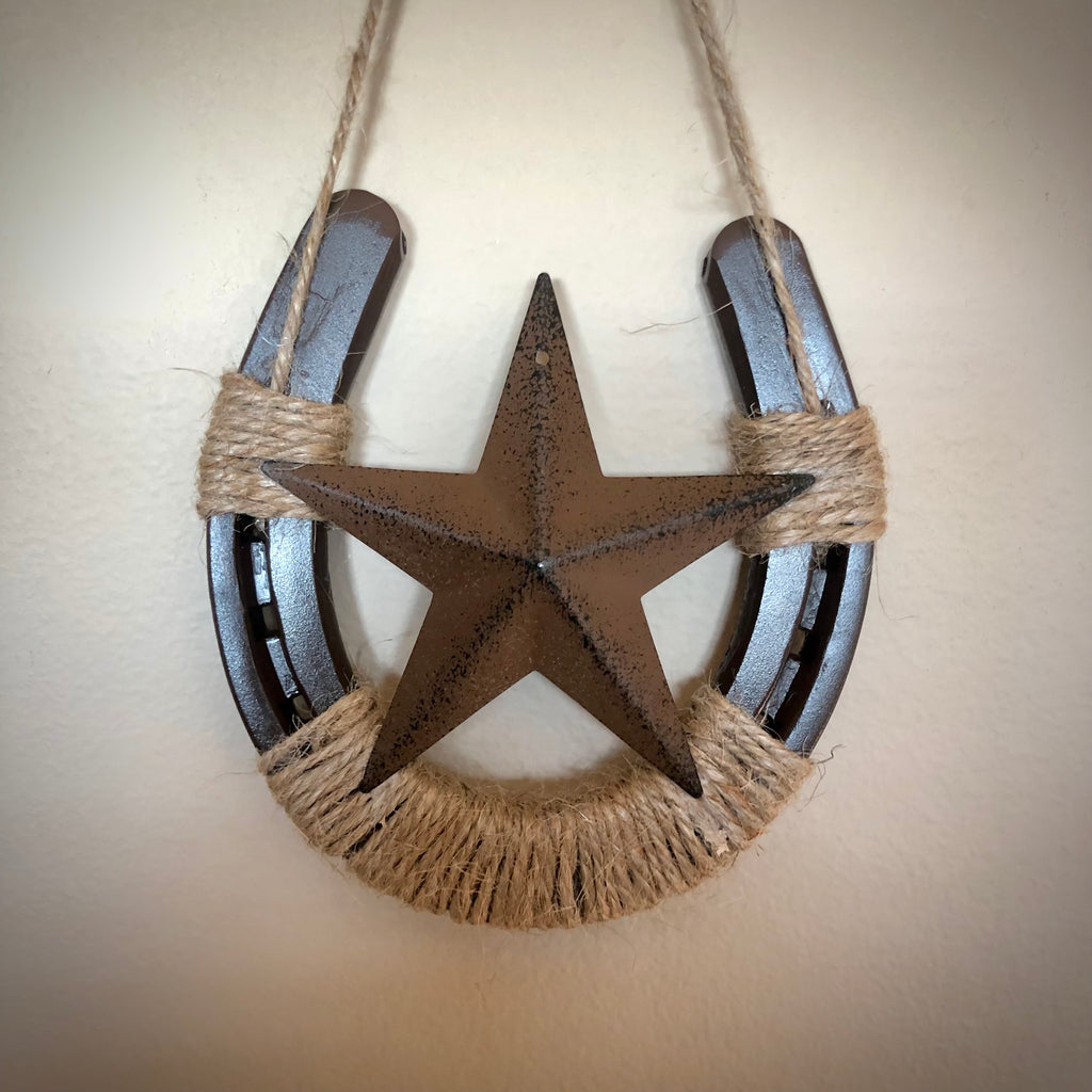 Horseshoe Wall Decor with Star - Back Home Country Acres