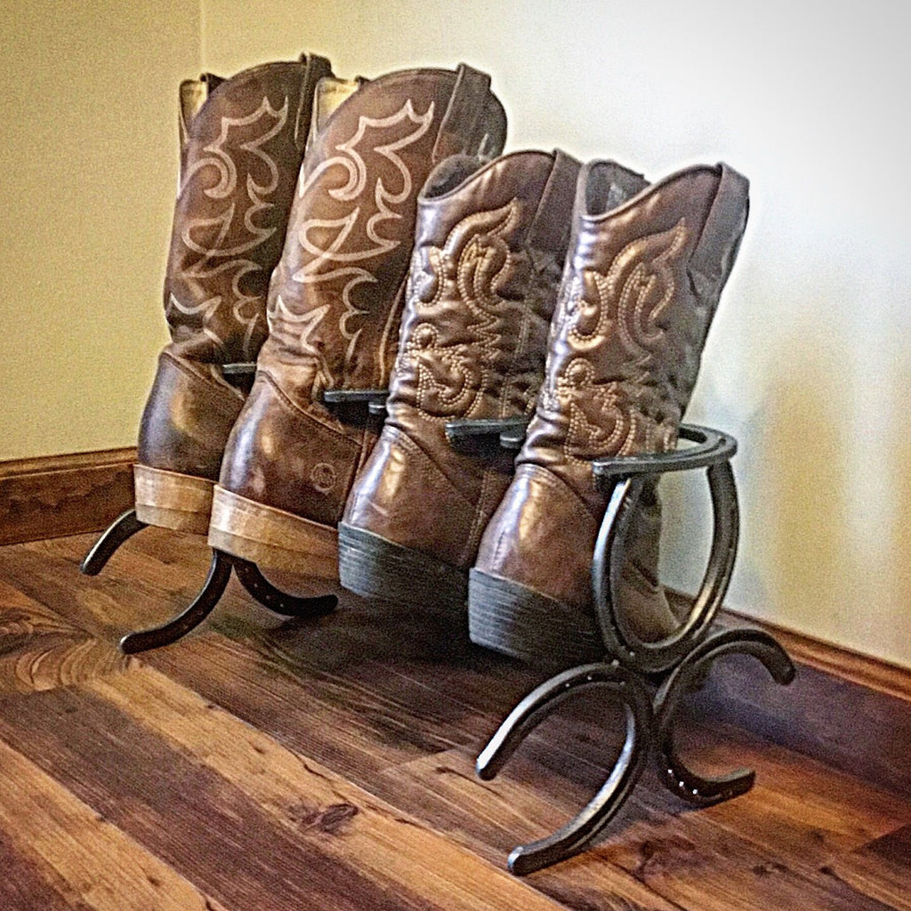 Black Horseshoe Boot Rack