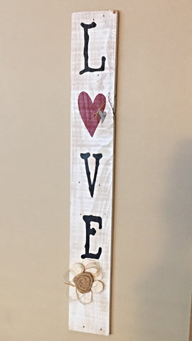 Love Rustic Wood Sign Reclaimed Wood