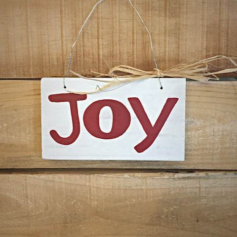 Joy - Christmas Hanging Wood Sign